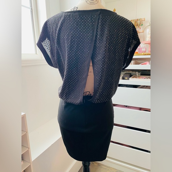 VERY PRETTY LBD LITTLE BLACK DRESS WITH BEADS - Picture 6 of 7